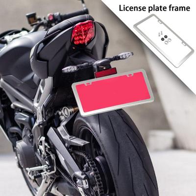 Metal License Plate Frame Rust-Proof License Plate Holder Bracket With Screws Car Stainless Steel License Plate Covers License