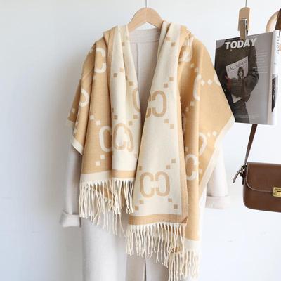 European & American Style Women's Imitation Cashmere Tassel Scarf - Stylish & Warm for Autumn/Winter
