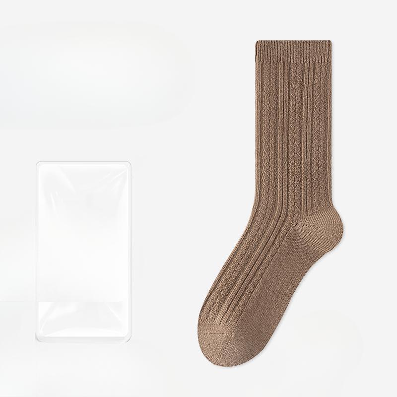 

Женские осенне-зимние теплые утолщенные и шерстяные флисовые их куча носков 1 pair кофейный