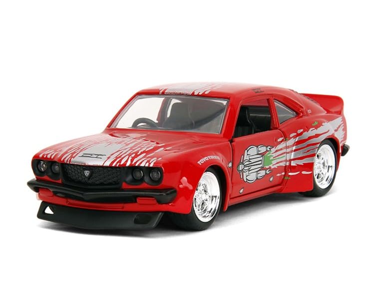 JADA TOYS 1/32 Scale Fast & Furious Mazda RX-3 1974 Red Diecast Model Car [Imported]