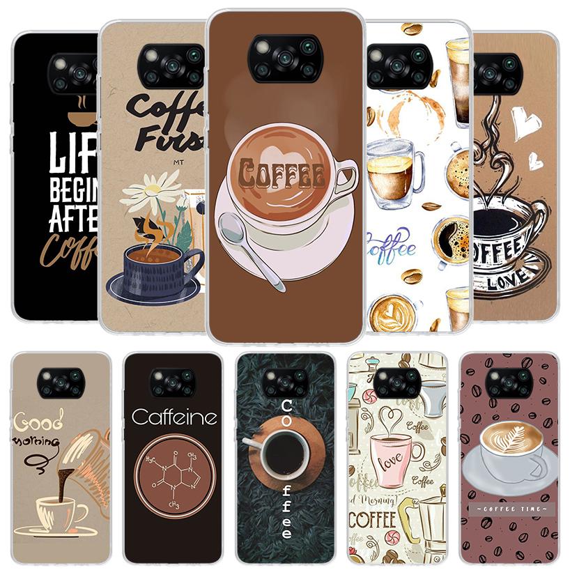 Coffee Wine Cup Cover Phone Case For Xiaomi Poco F7 Ultra X7 X6 X5 Pro M7 Redmi 15C 15 13C 13 12C 12 10C 10 9A 9C 9T 9 Shell Poc