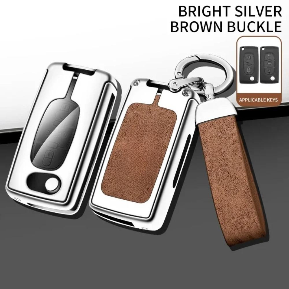 Car TPU Zinc Alloy Key Case Bag for Peugeot RCZ GT Line Coupe Car Key Chain Car Metal Key Shell Interior Decoration Accessories