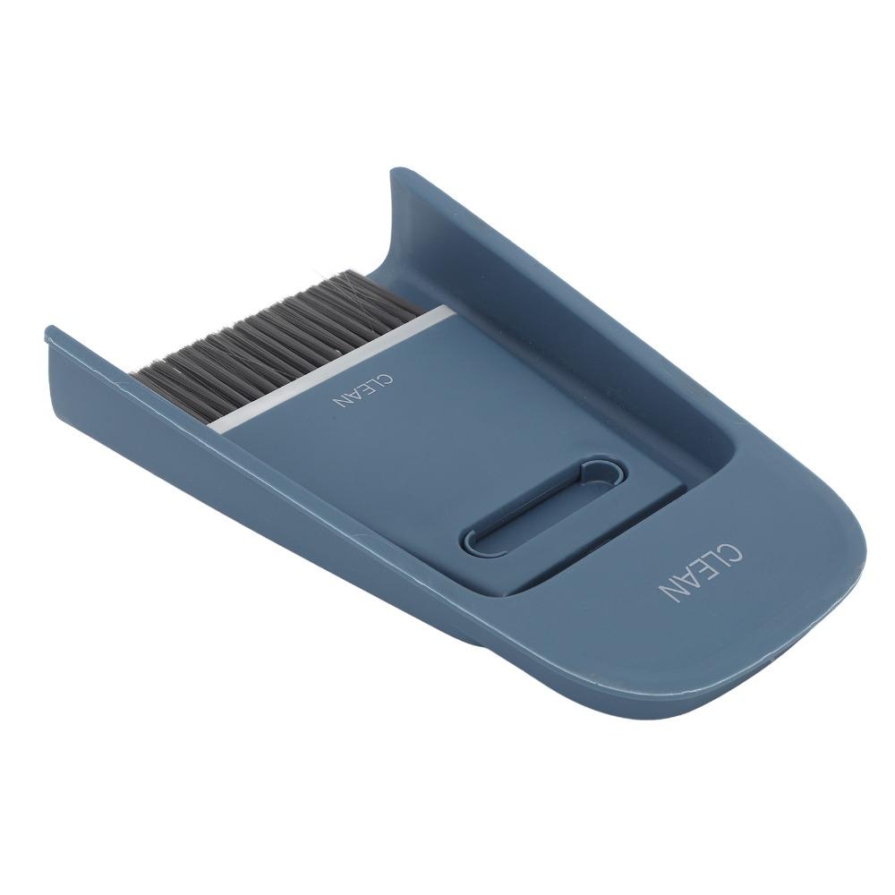 Navy Blue Mini Dustpan Brush Set 2 Types Of Brush Heads Small Dust Pan For Kitchens