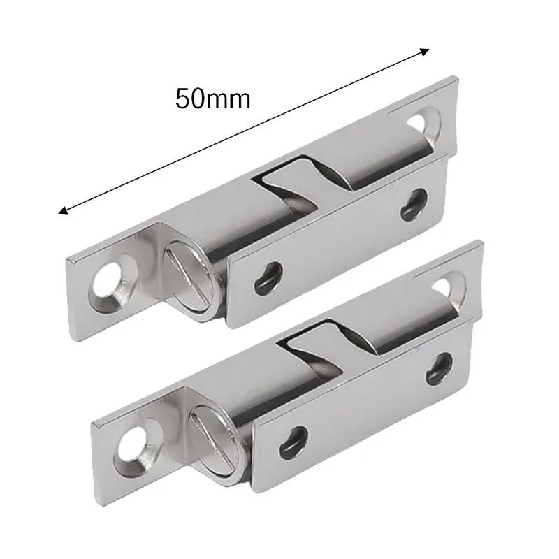 5/1 buc Încuietoare cu bilă pentru ușă de mobilier, din alamă, cu role duble, încuietoare cu arc, zăvoare pentru ușă dulapului, zăvor cu tensiune reglabilă
