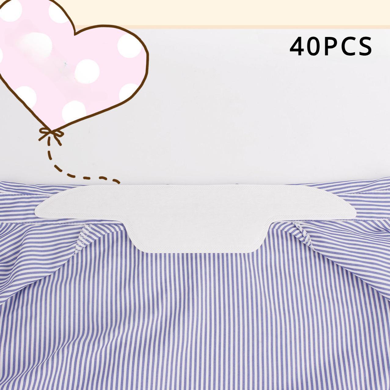 

Белая наклейка против грязного пота, воротник рубашки, одноразовый дезодорант, костюм, наклейки унисекс, впитывающая пот, новая подушечка против пота 40pcs