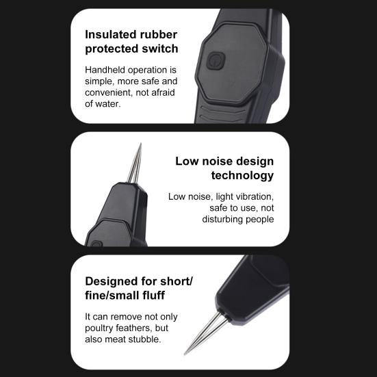 Elektrický stroj na škubání kuřat Ruční škubač drůbežího peří Přenosný automatický vytrhávač chlupů pro kuřata Krůty Kachny Vodotěsný dobíjecí