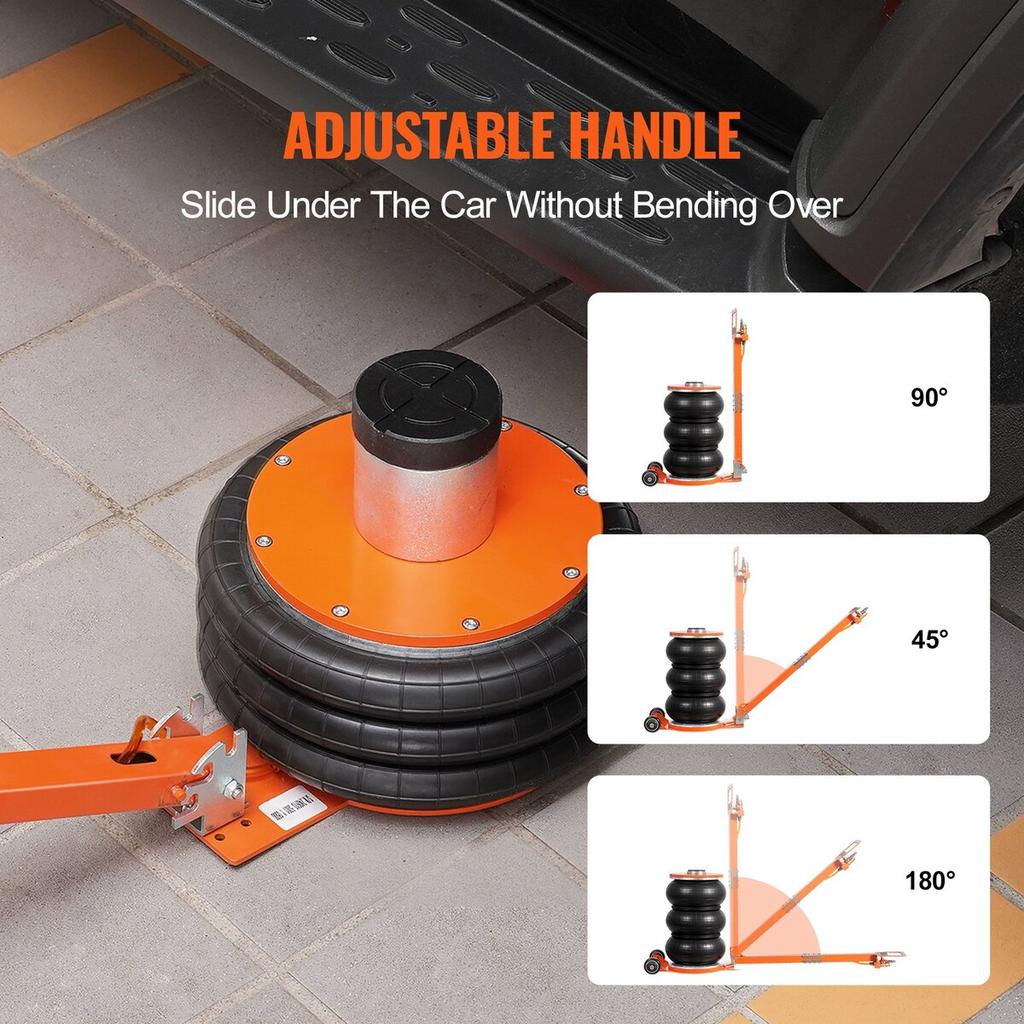 Air Jack 5 Ton/11000 lbs Pneumatic Jack with Heightened Column for Sedan
