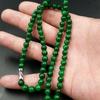Jadeite Jade Ganqing Women's Bright Green Round Bead Necklace
