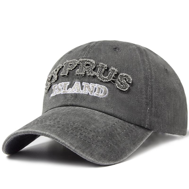 

CNTANG Washing Retro Style Baseball Cap For Men Casual Cotton Letter Embroidery Women s Cap Summer Outdoor Sports Sun Visor Hat серый