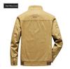 Men's Double-Sided Pure Cotton Jacket - Stand Collar, Loose Fit, Business Casual for Spring and Autumn.
