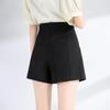Suit Shorts Women High Waist A-line Shorts Spring Summer Casual Loose Wide Leg Chiffon Shorts Lady Black White