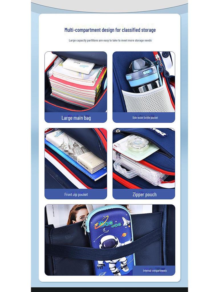 Sesame Baby British Style Boys Backpack for Grades 1-6