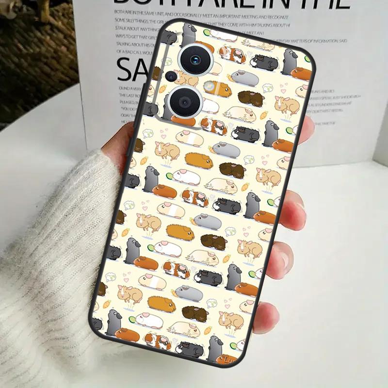 Cute Cartoon Guinea Pig Phone Case For OPPO Reno 8T 14F 13 F 12 11 10 14 Pro 7 8 Lite OPPO Find X8 X6 X5 X9 Pro Cover