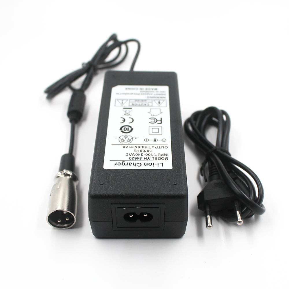 24V 29.4V 2A / 36V 42V 2A / 48V 54.6V 2A For Littium Battery Li Ion Li-ion Charger DC Plug XLRM 3P 18MM