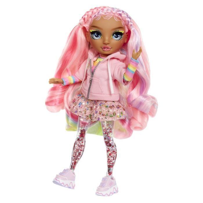 Rainbow high - sparkle &amp; shine - poupée mannequin de 27cm - rose - jambes avec liquide pailletés - dès 4ans
