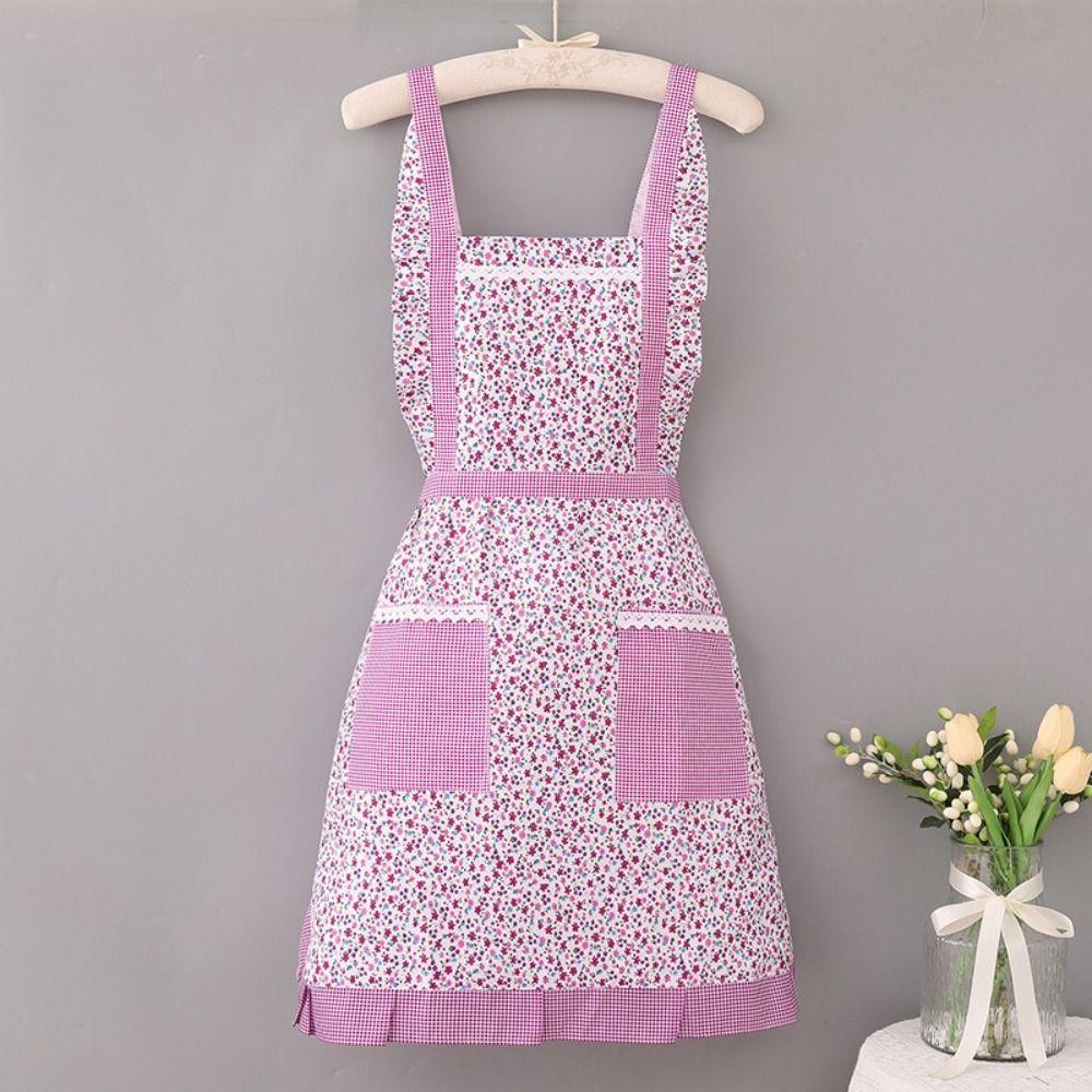 Anti-wear Korean Dress Adjustable Cooking Accessory New Print  Apron