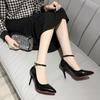 Fashion Aphixta Blcak Shoes Woman 10cm High Heel Pumps Buckle Thin Heels Women Shoes Wedding Party Sexy E Shoes Shoes Big Szie 45
