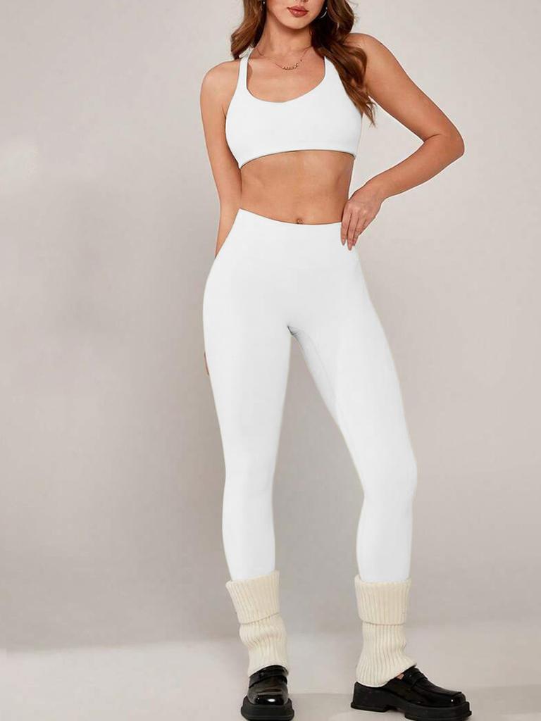 Beautiful back sports underwear, yoga set, women's fitness trousers, a set of Pilates quick-drying yoga clothes, two-piece set