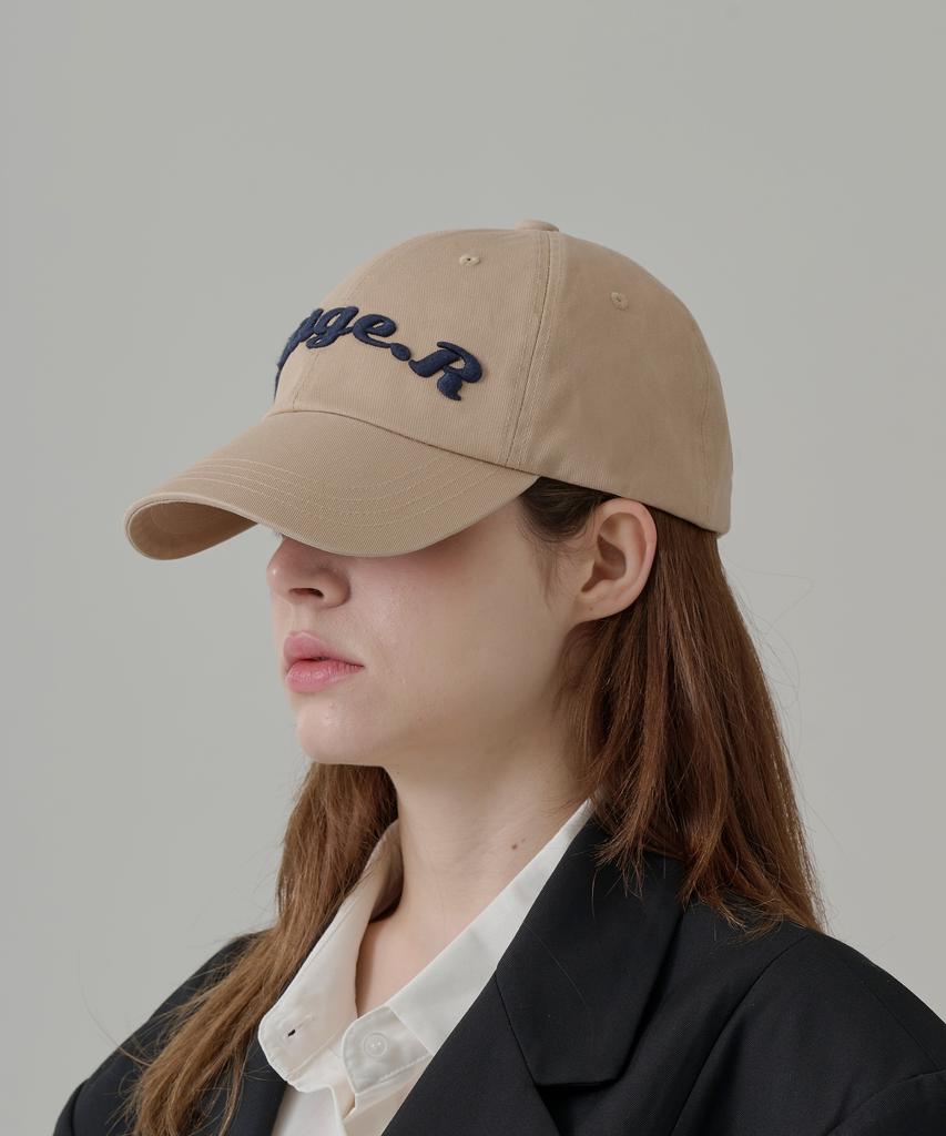 Seuteijial Volume Logo Washed Ball Cap [Beige]
