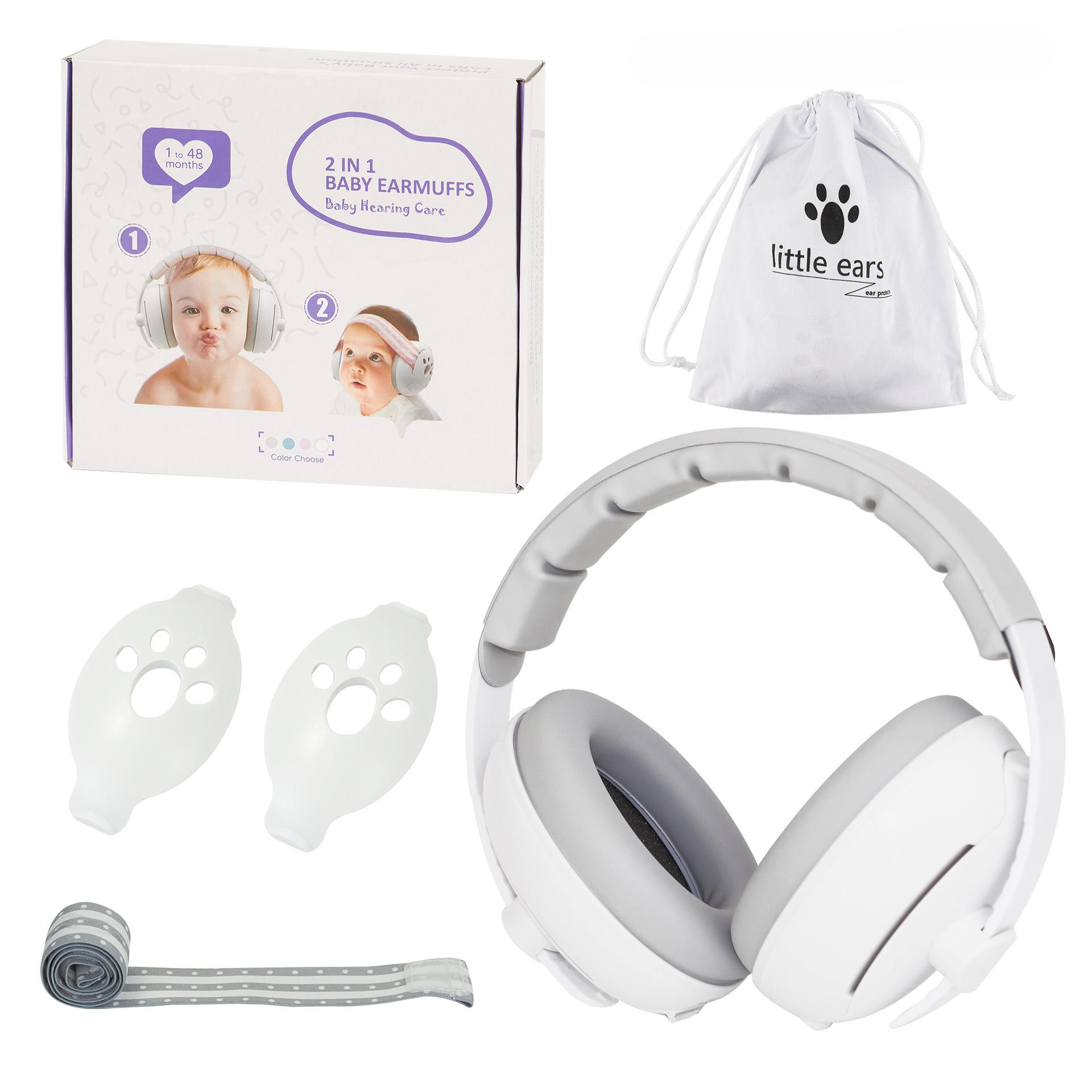 

New Baby Ear Protection for Babies and Toddlers Noise Reduction Earmuffs Baby Headphones Against Hearing Damage Improves Sleep білий