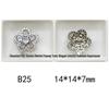 Mixed Color Pavé Zirconia Decorative Metal Button