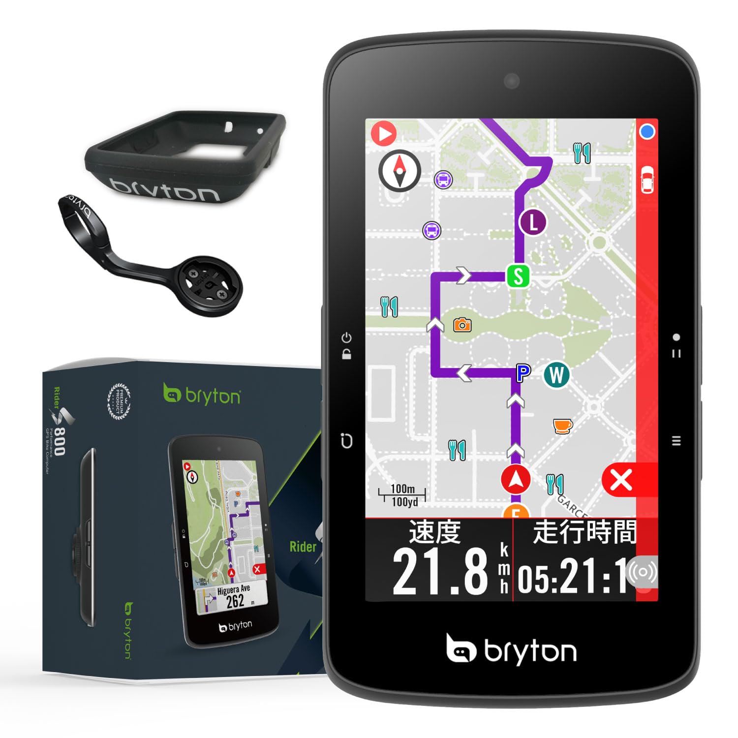 

Bryton Rider S800 Cycling Computer with Map Wireless and Compatible (Body Only) GPS, Display, Touchscreen, Bluetooth, ANT+ чёрный