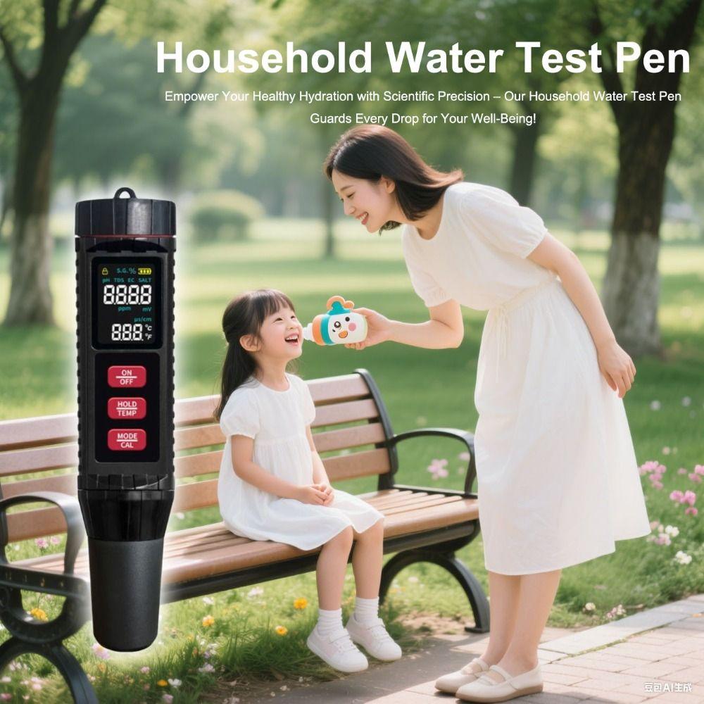 Multifunction Household Water Test Pen Waterproof PH Tester Digital PH Meter  Swimming Pools
