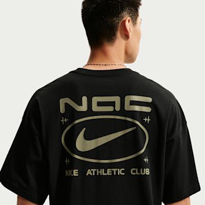 Men's Nike T Shirts Men's Black/Gray Olive Crew Neck Moderate
