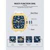 CURREN Luxury Vintage Watch for Men Sports Chronograph Quartz Wristwatches with Silicone Strap,Date,Luminous