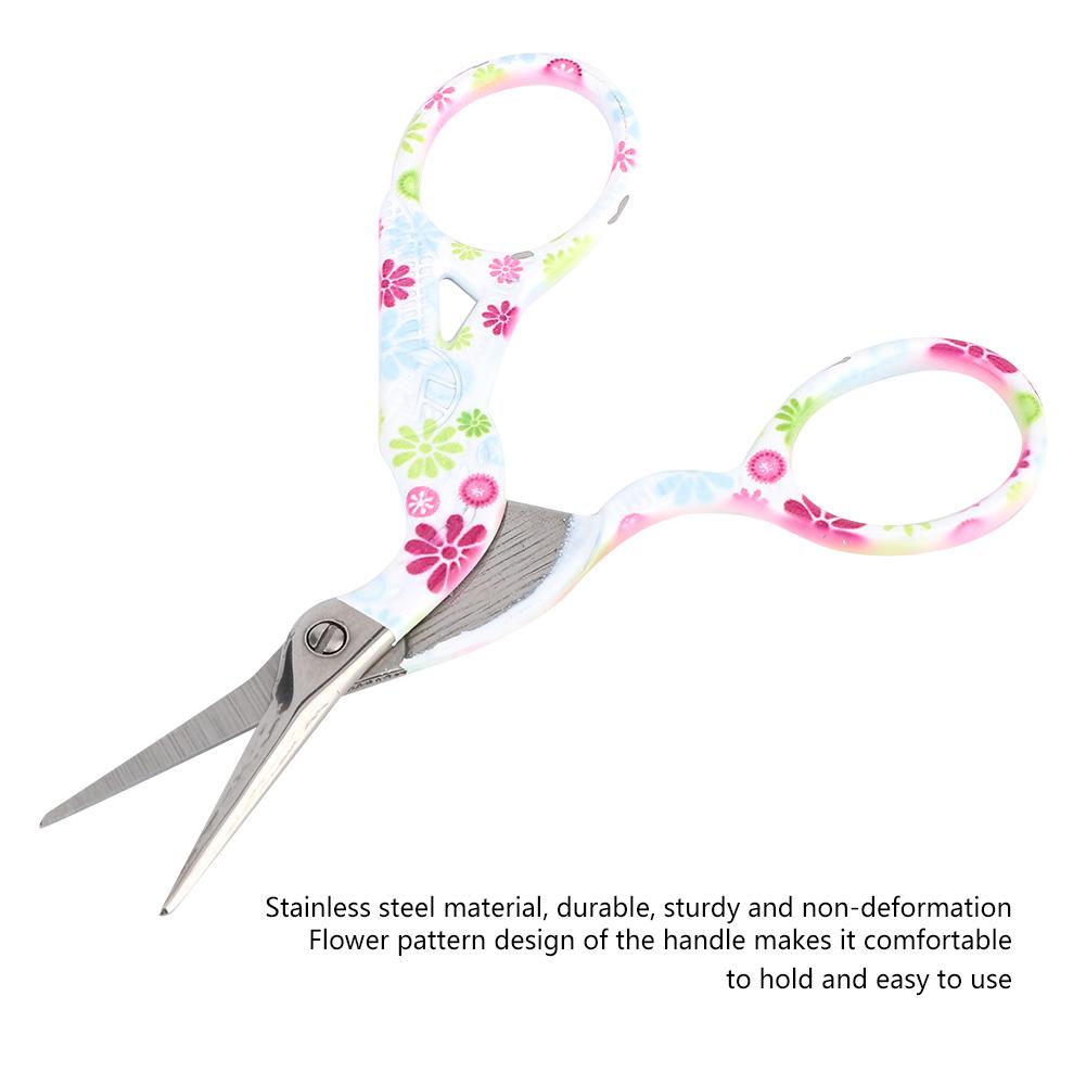 Vintage Stainless Steel Beauty Scissors for Guitar Sewing Craft Household (Pink)
