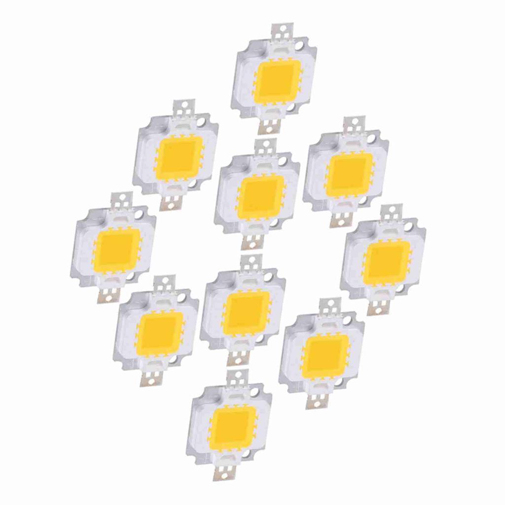 10 Stück 10W LED SMD Chip COB 9-10V Für Lampe Flutlicht Perlen Glühbirne Hoch Weiß