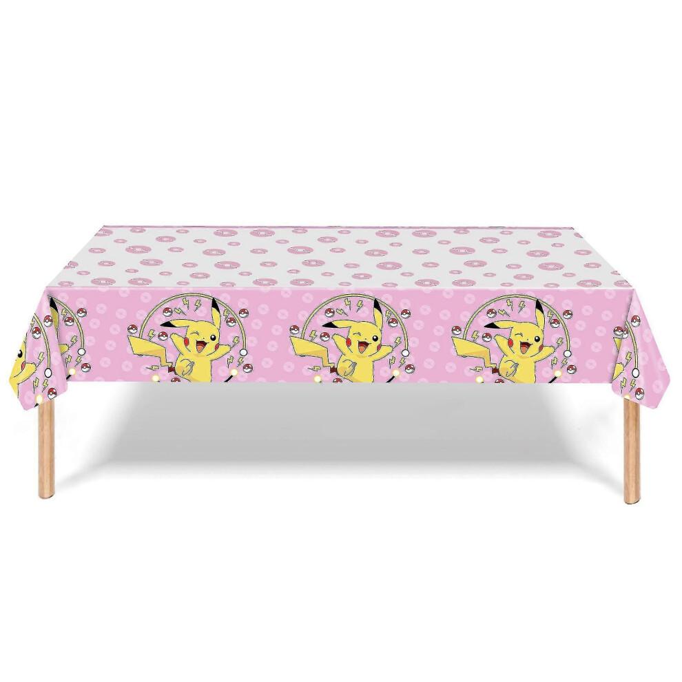 (Tischdecke) Geburtstagsdekoration Jungen Mädchen Rosa Pikachu Pappteller Becher Geschirrset Luftballons Deko Kinder Babyparty Partyzubehör 2025