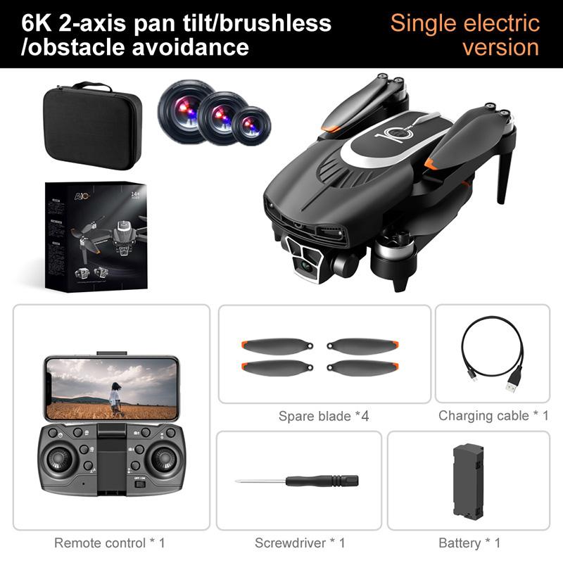2026 A10 Pro Mini Drone Profesional 8K Duel HD Camera Fly 25Min Obstacle Avoidance Brushless Foldable 5G WIFI Quadcopter Optical Flow RC UAV