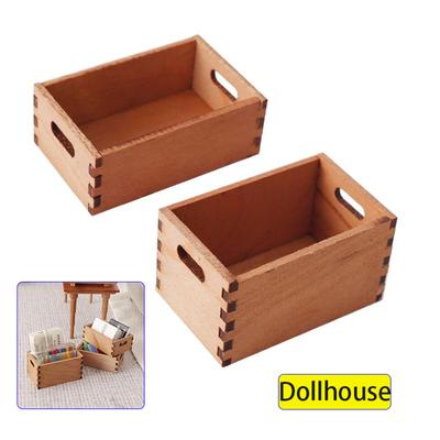1/12 Domeček pro panenky Mini Dřevěný Úložný Košík Model Nábytku pro Simulaci Domečku pro Panenky Dekorativní Doplňky pro Mikro Scénu
