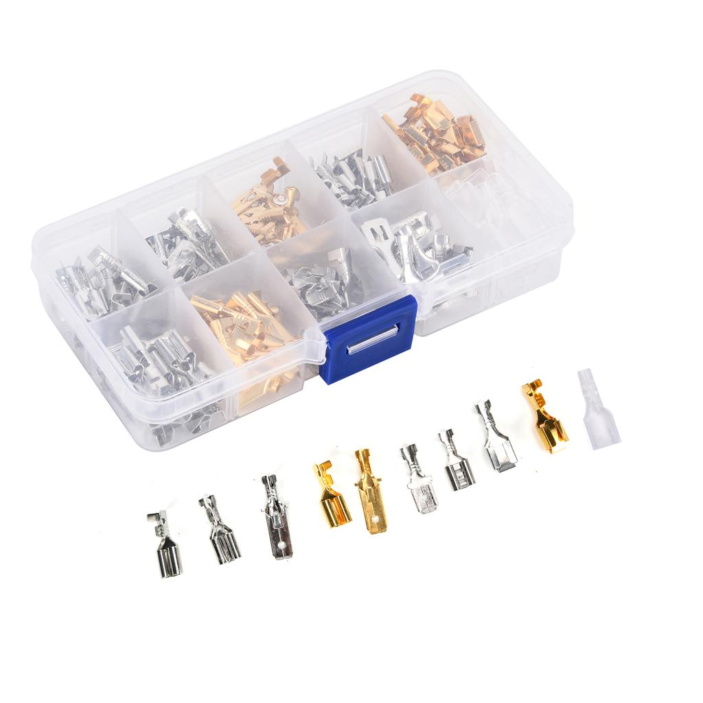 150Pcs Wire Terminals Brass Oxidation Resistance Corrosion Resistance High Conductivity Wire Crimp