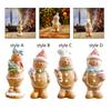 Christmas Statue Miniature Xmas Tabletop Decoration Cute Ceramic Figurine for