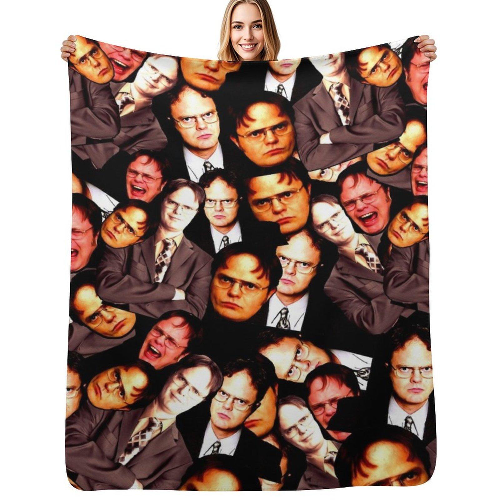 Dwight Schrute - The Office Dwight Schrute Throw Blanket Warm Comfortable Blanket Gift for Parents Friends Size: 75*100cm, Weight: 230 GSM