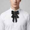 Solid Color Rhinestone Collar Flower British Style Men's Suit Accessory Groomsman