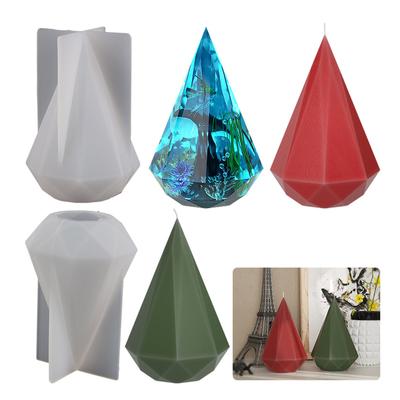 Formy silikonowe w kształcie diamentu DIY Rzemiosło Forma gipsowa Handmade Dekoracja domu Piramida Formy Ozdoba stołu Formy