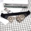 Fashion Pu Leather Wide Waist Belt For Dresses And Coats With Hook Closure For Stylish Outfits