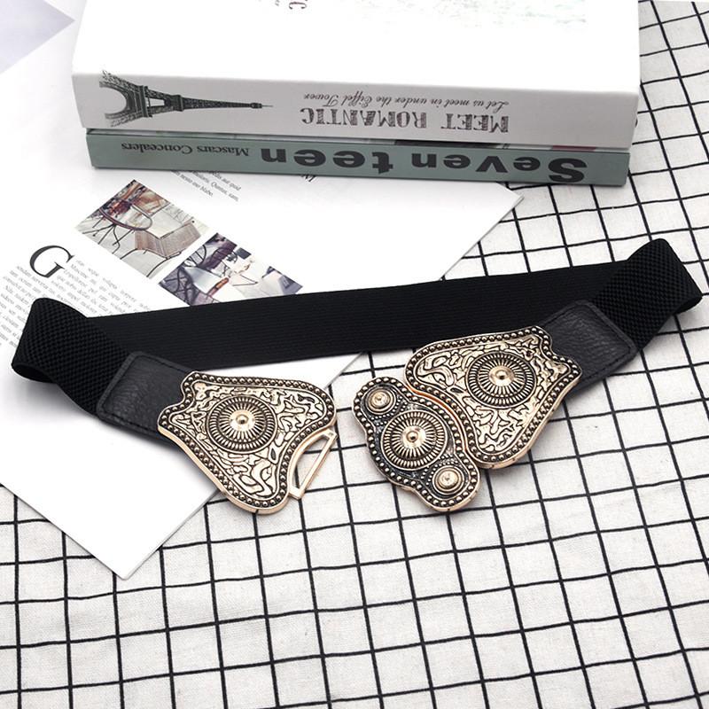 Fashion Pu Leather Wide Waist Belt For Dresses And Coats With Hook Closure For Stylish Outfits