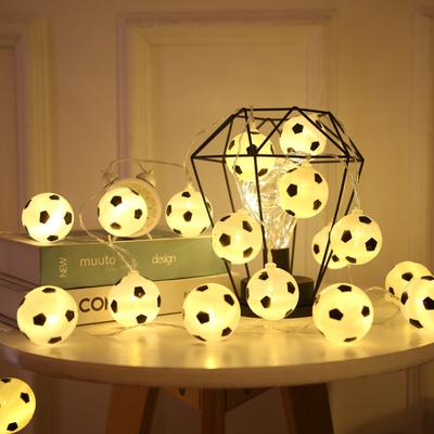 LED String Lights Football Soccer Shaped Fairy Lights LED Hanging Lights for Carnival Parties Decor