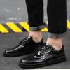 Bling Gold Silver Casual Leather Shoes Men British Style Brogues Mens Driving Shoes Luxury Big Size Men Shoes 2024 New
