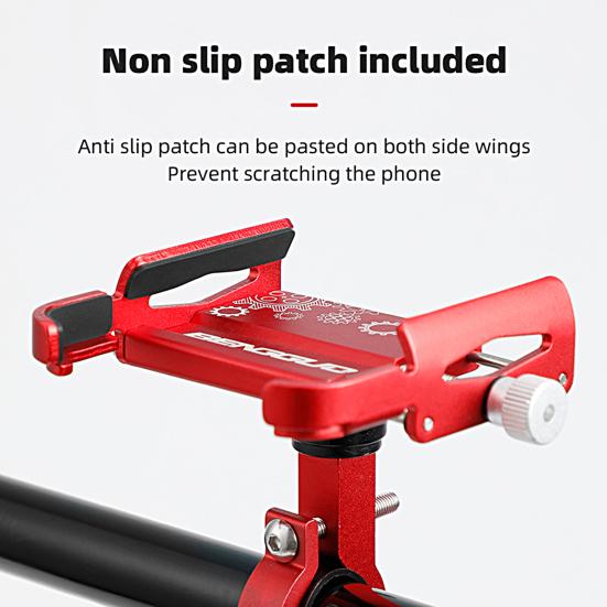 Bike Phone Mount 360 Rotatable Cell Phone Absorption Universal Bicycle Anti-skid Shock Navigation Support