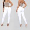 Damen High Waist Jeanshosen Jeans Stretch Bleistift Denimhosen Einfarbig Slim Skinny Lange Hosen