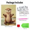 Pearl Painting Kit DIY Cute Otter Animal Wall Art Home Decoration Painting