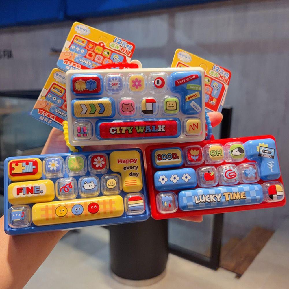 Hangable Mechanical Keyboard Toy Clear Key Sounds Bag Pendant Charm For Children