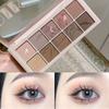 Paleta de sombras esfumadas de 10 cores, acabamento fosco e brilhante de longa duração, preto, marrom, coral, rosa, tons terrosos para contorno do rosto e maquiagem diária