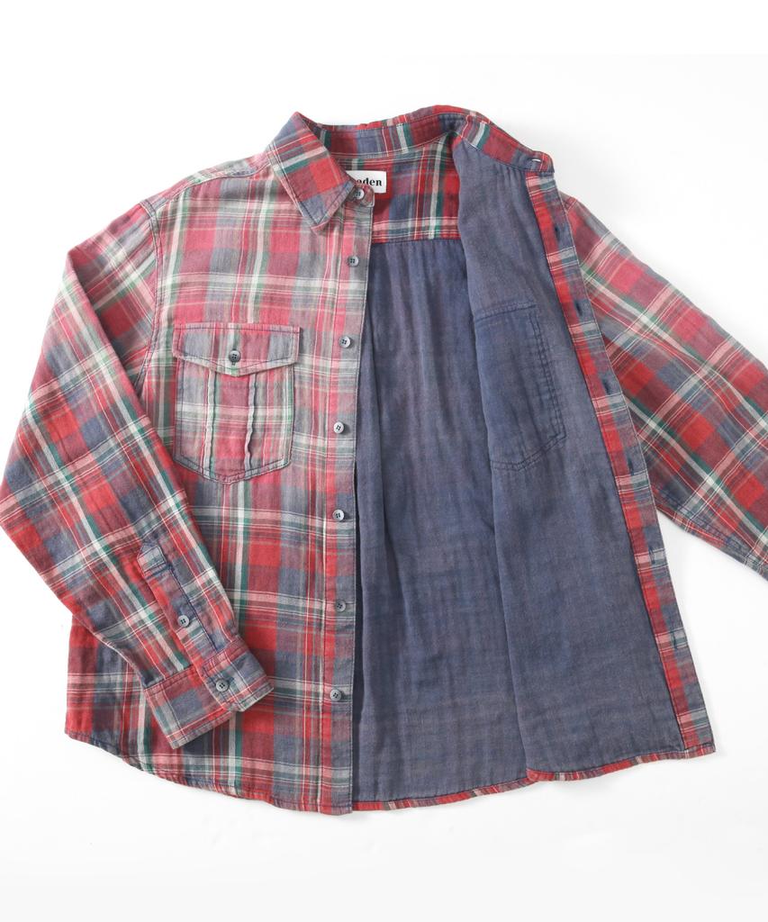 DEMADEN Fake Layer Check Shirt