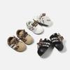 Spring 2026 Leopard Print Retro Baby Girl Walker Shoes - Cute and Casual Color Block Design